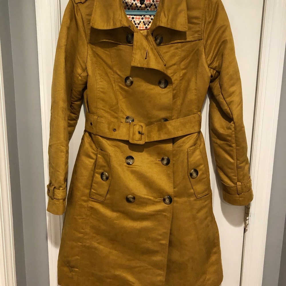 Steve Madden Faux Suede Pea Coat Sz L